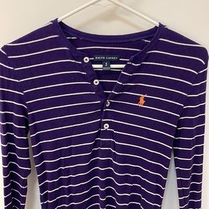 Ralph Lauren Purple Striped Henley
